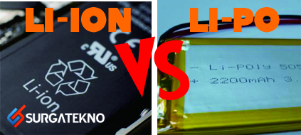 perbedaan baterai li-ion dengan li-po