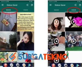 langkah 3 pilih gambar atau video status whatsapp di status saver