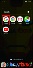 buka aplikasi google di smartphone