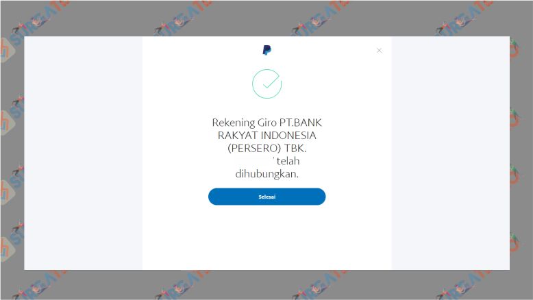 Rekening Bank Lokal sudah terhubung dengan Paypal