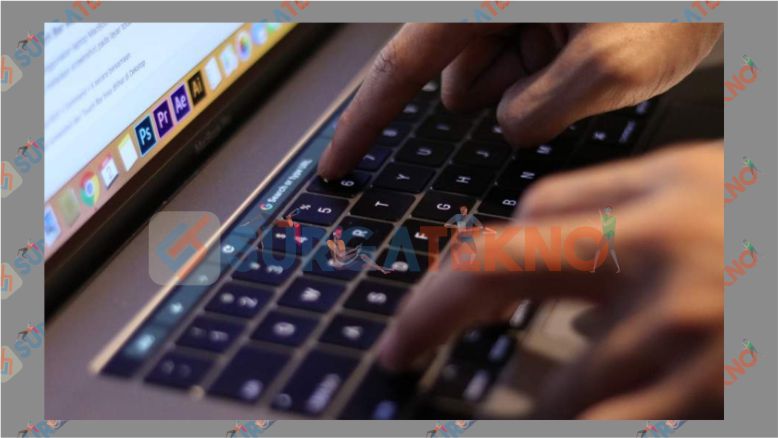 Screenshot dengan MacBook dengan Touch Bar