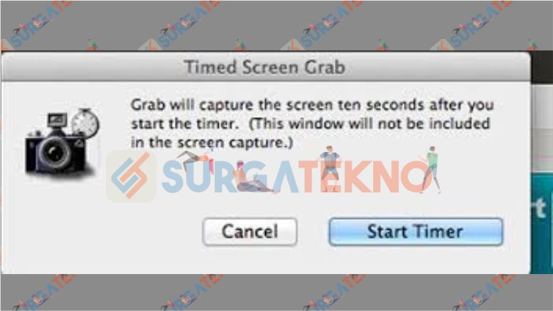 Screenshot dengan Timer di MacOS