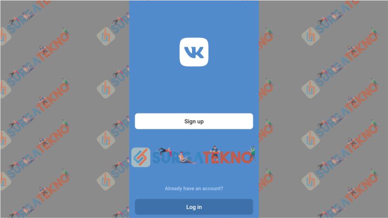 Tampilan aplikasi VK pada smartphone