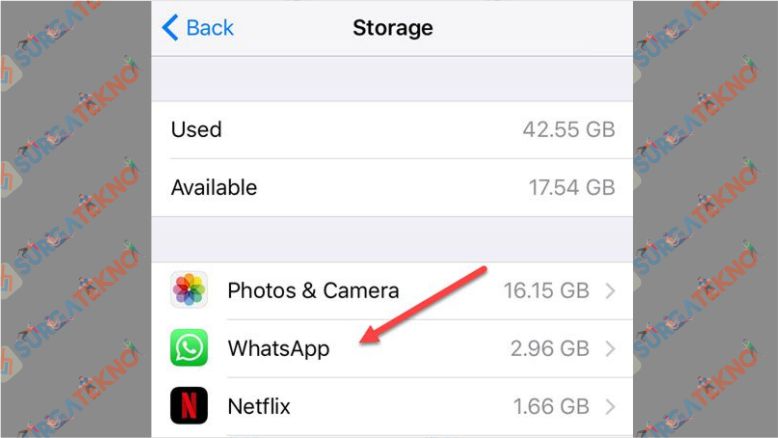 Hapus Data WhatsApp di iPhone