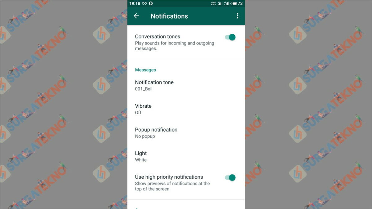 Langkah keempat - Cara Agar Notifikasi WhatsApp Bersuara Seperti Google