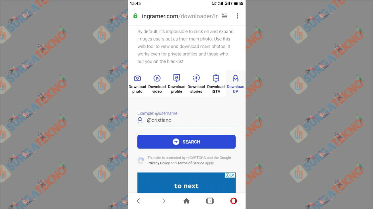Langkah kedua - Cara Download Foto Profil Instagram