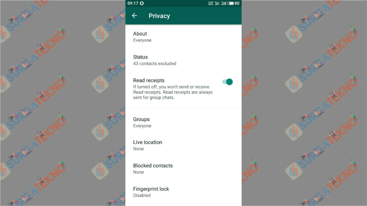 Gambar Langkah kelima - cara mengunci WhatsApp dengan Sidik Jari