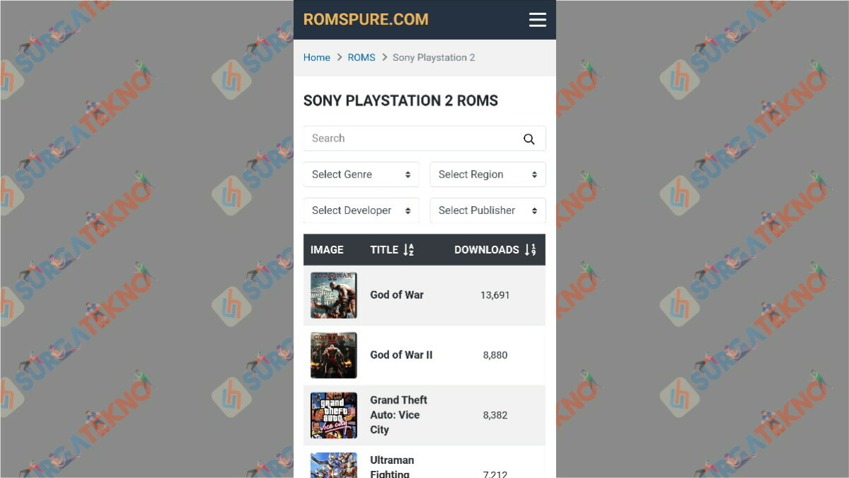 romspure - situs download game ps2 ISO