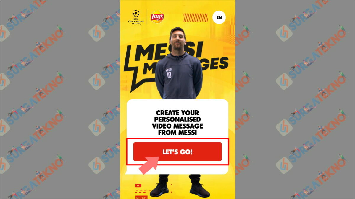 Langkah pertama - Cara Membuat Video Salam dari Lionel Messi