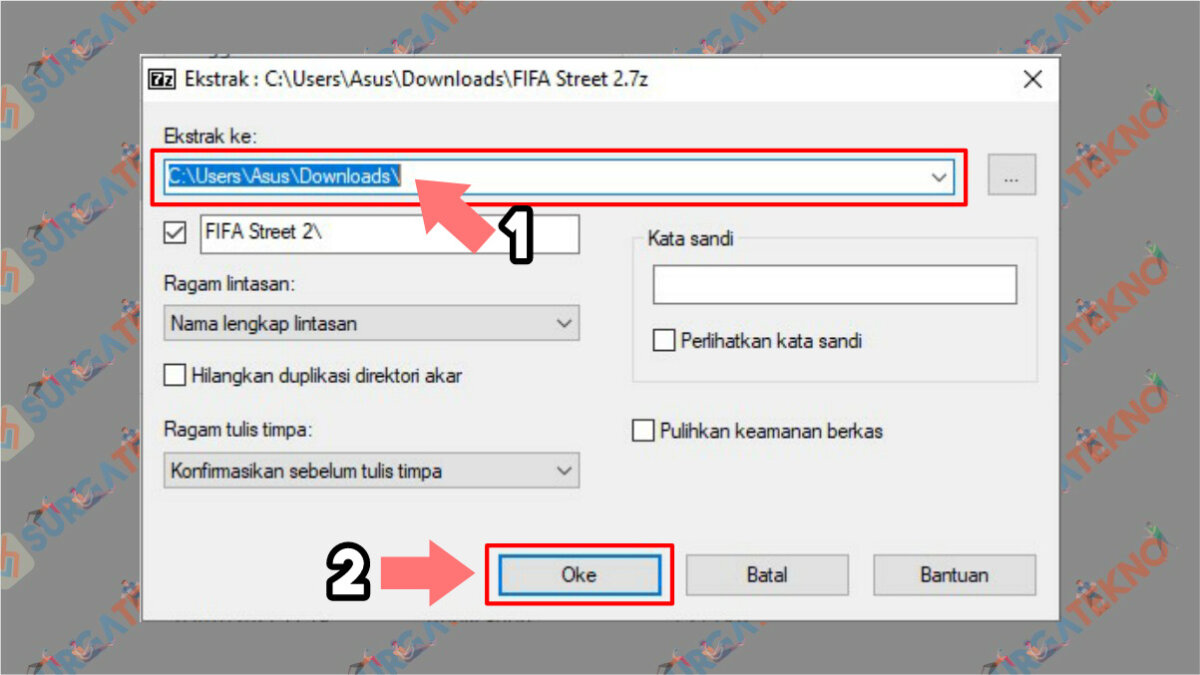 Langkah ketiga - Cara Ekstrak File 7z di PC