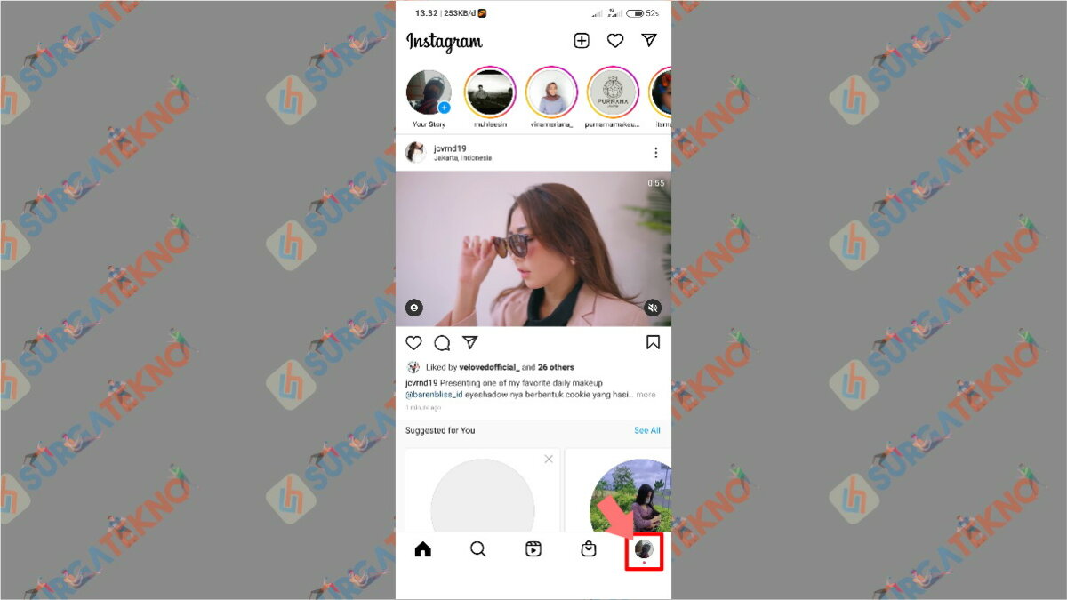 langkah pertama - cara Merubah Bahasa Indonesia di Instagram