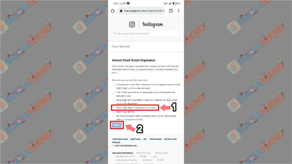langkah pertama - cara mengatasi verifikasi nomor HP di Instagram
