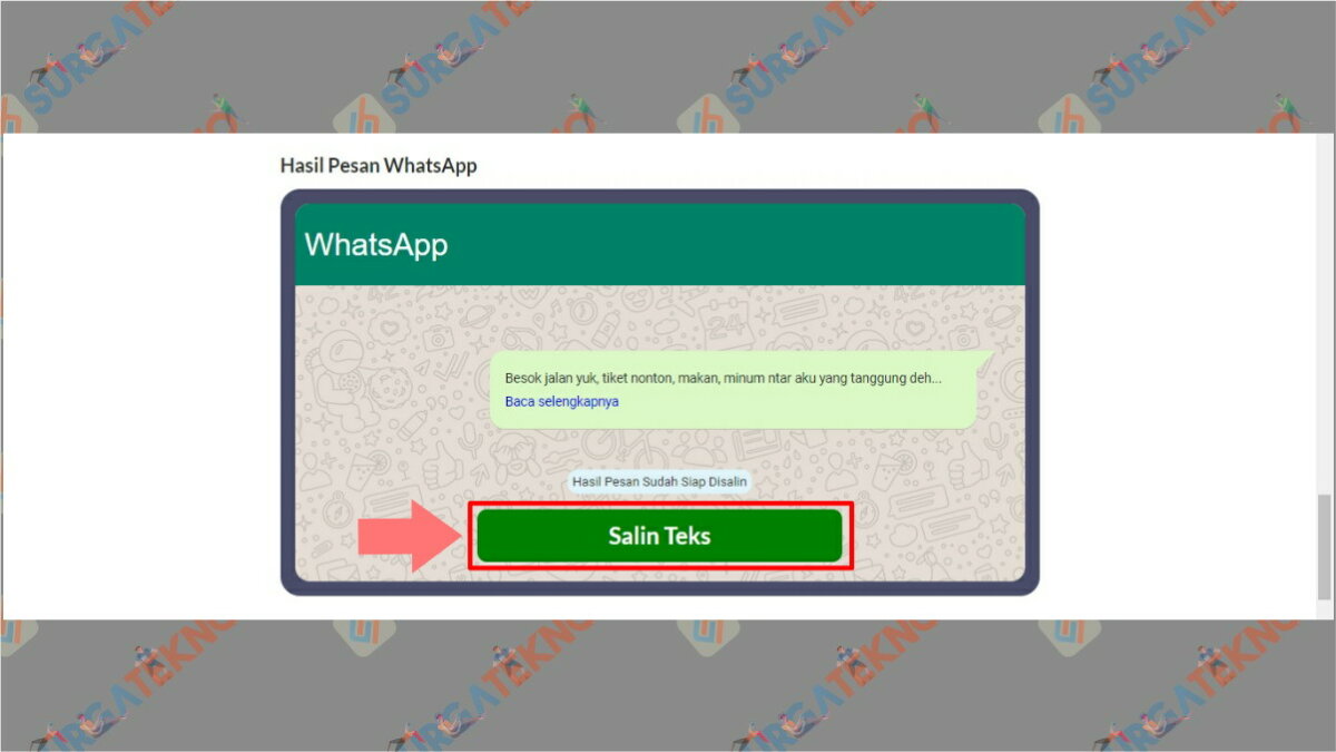 langkah terakhir - Cara Membuat Baca Selengkapnya WhatsApp Tanpa Aplikasi