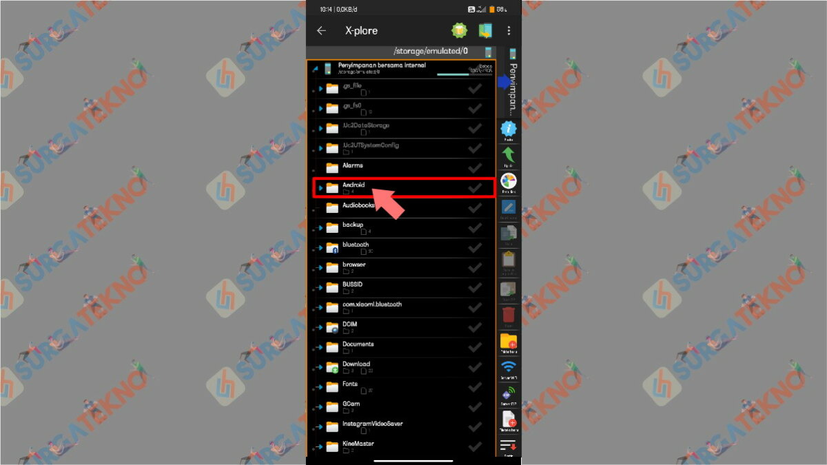langkah keempat - Letak Folder WhatsApp di Android 11