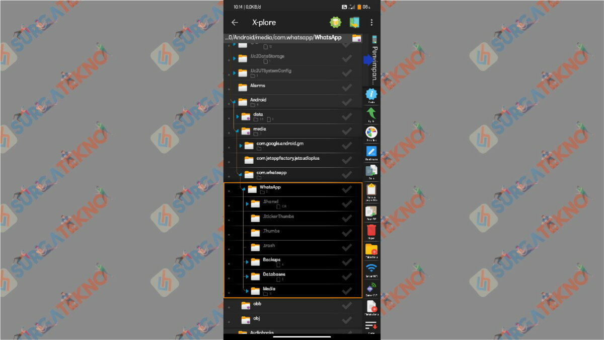 langkah terakhir - Letak Folder wa di Android 11