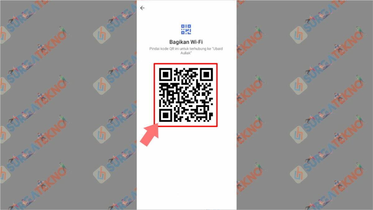 langkah terakhir - cara melihat barcode WiFi di HP Vivo
