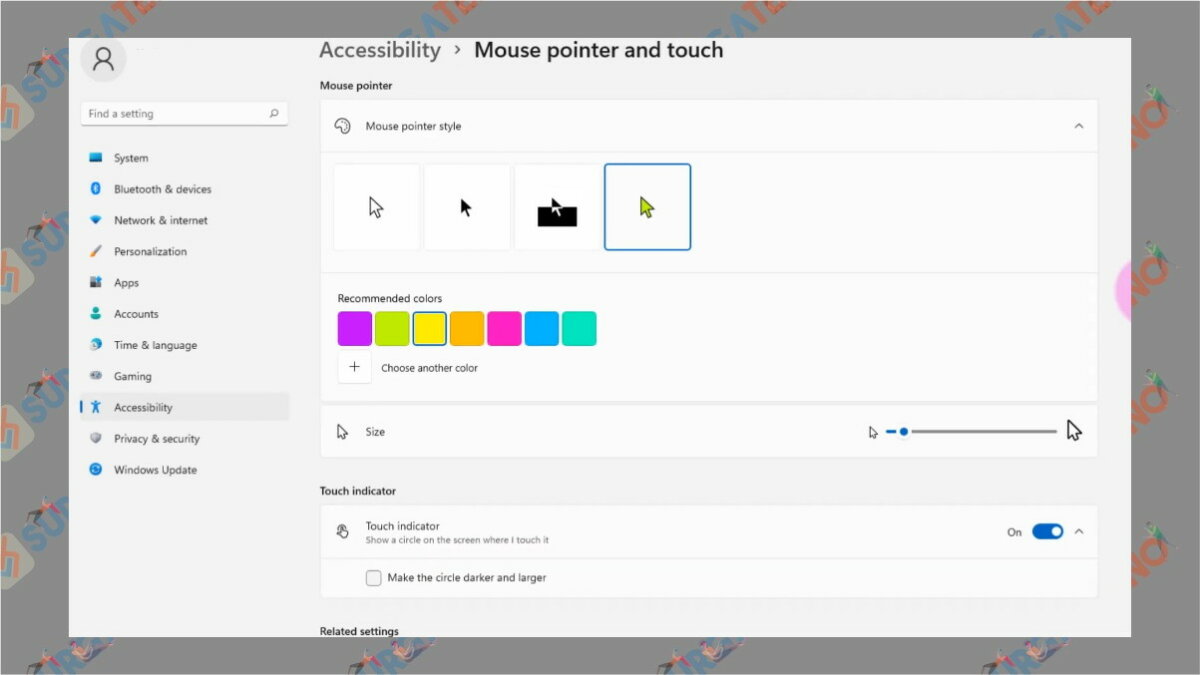 Cara Mengganti Bentuk dan Warna Pointer di Windows 11