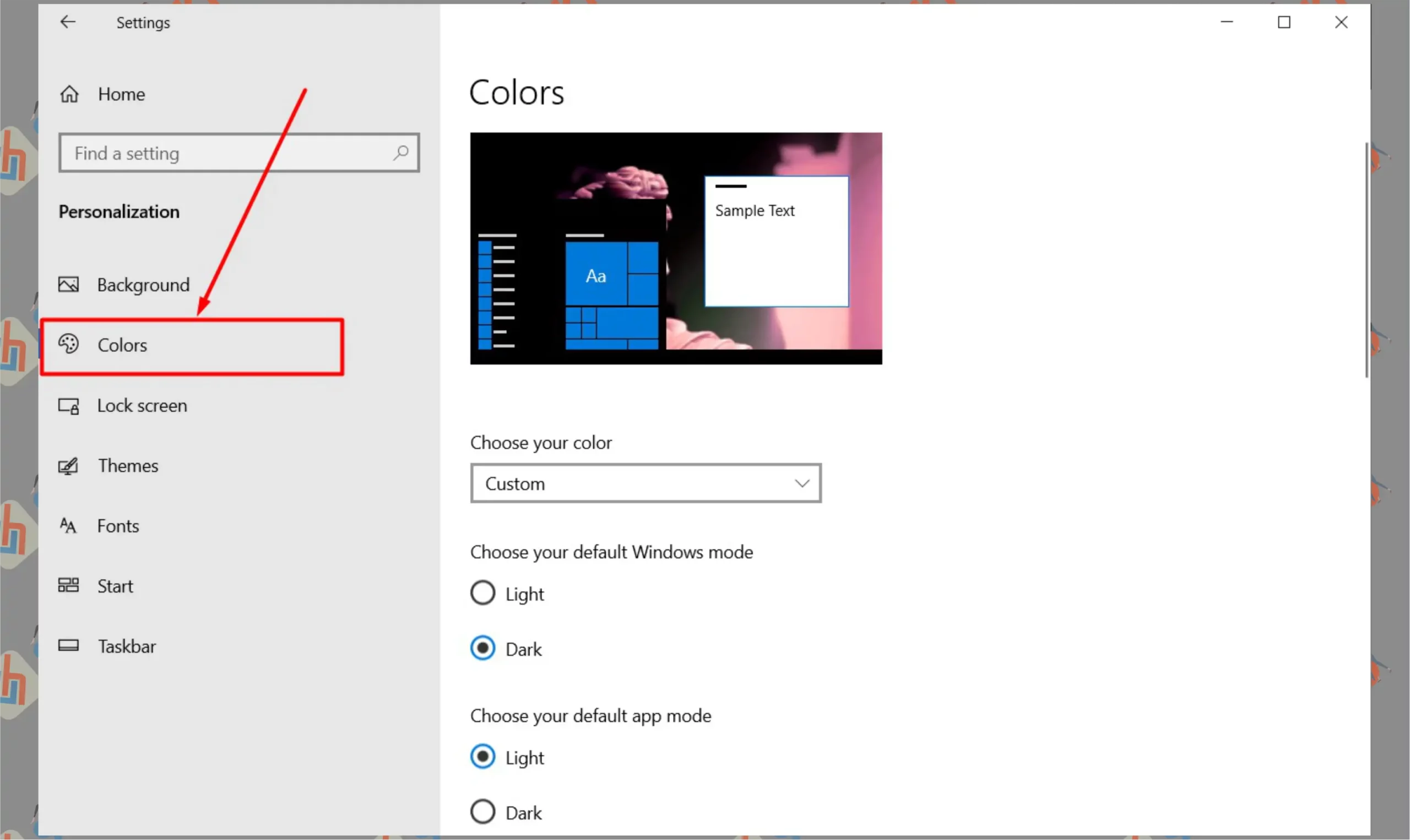 2 Tap Menu Color - Cara Mengaktifkan & Menonaktifkan Dark Mode Windows 10