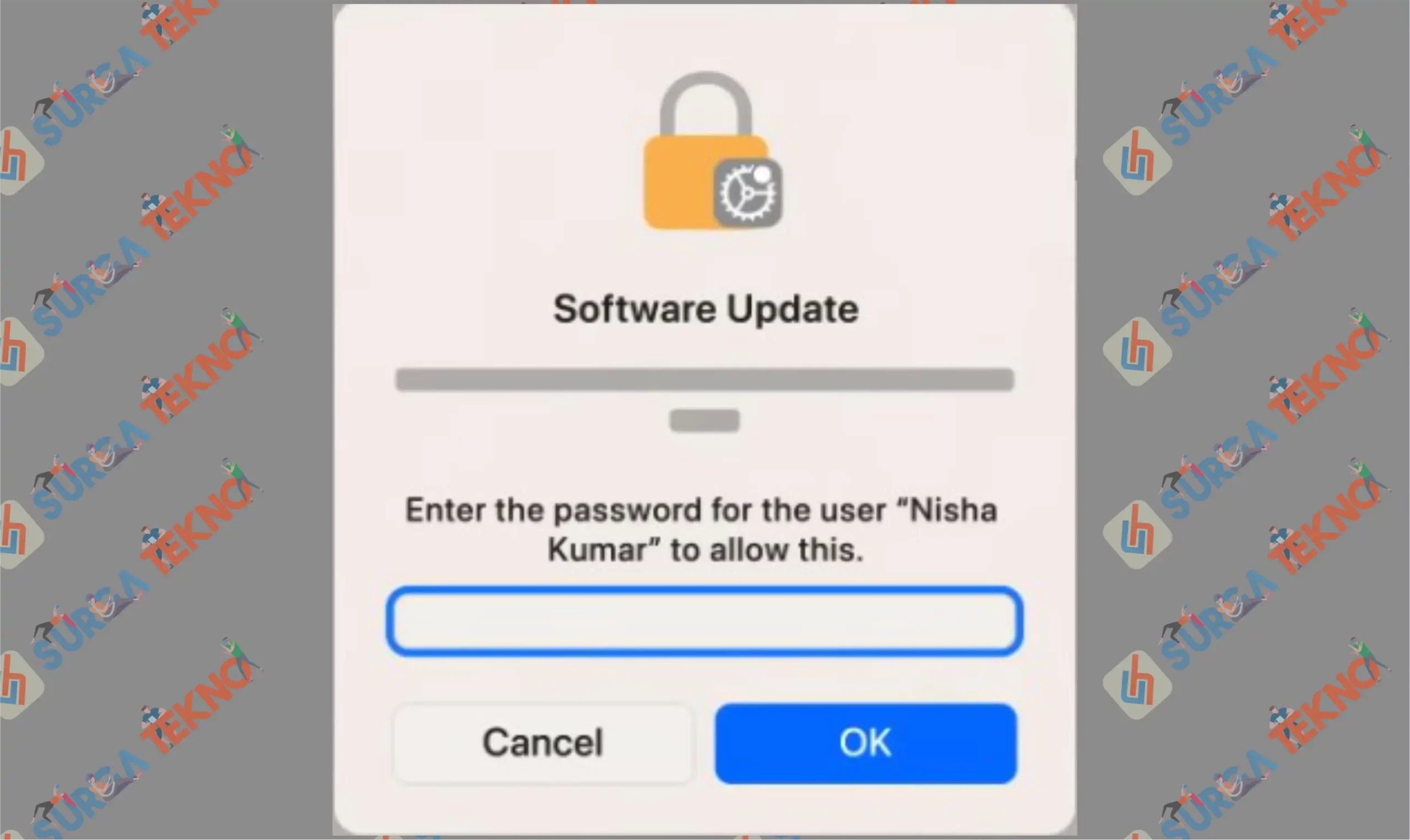 6 Ketikkan Password - Cara Update macOS Terbaru
