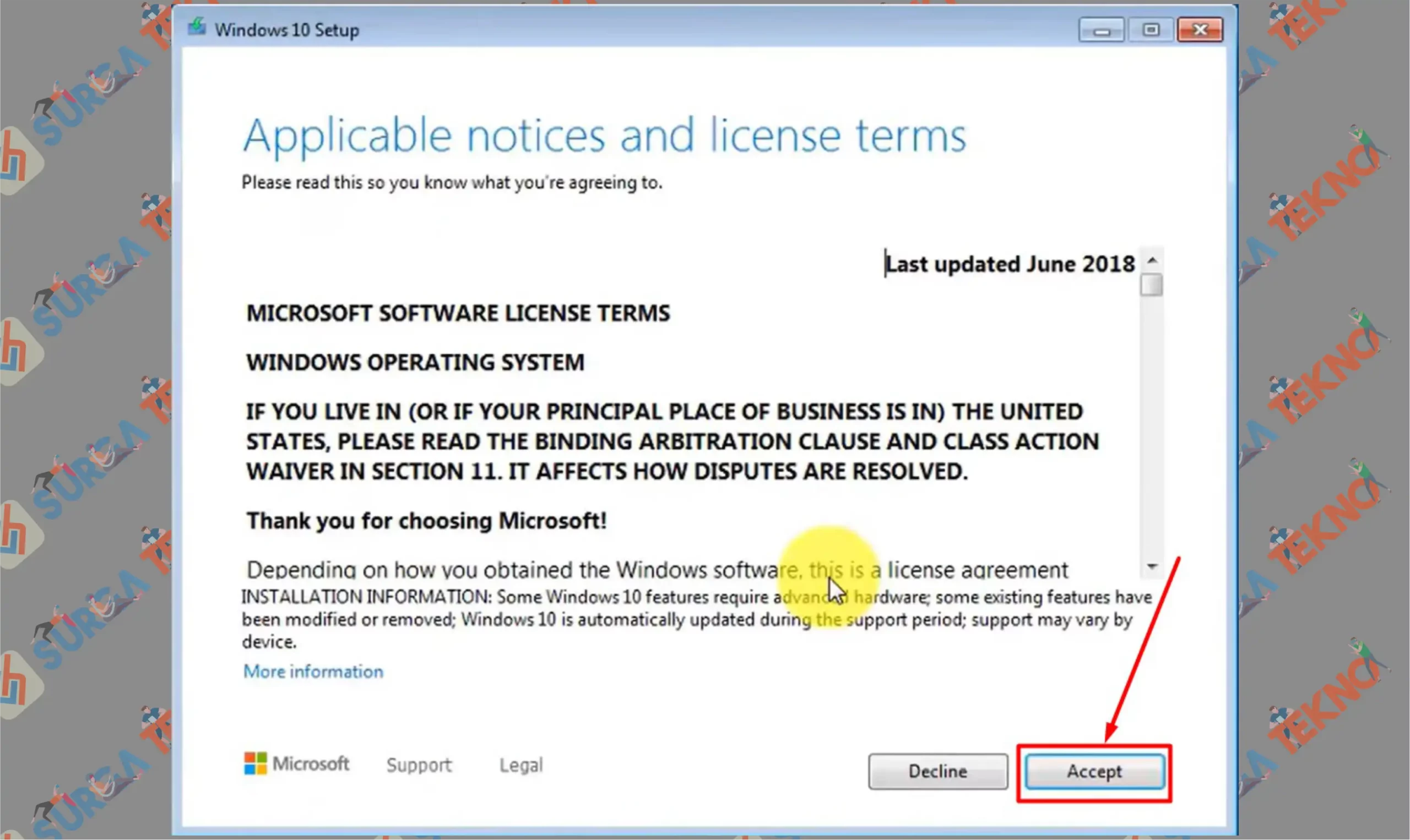 7 Tap Tombol Accept - Cara Upradge Windows 7 ke Windows 10 secara Online