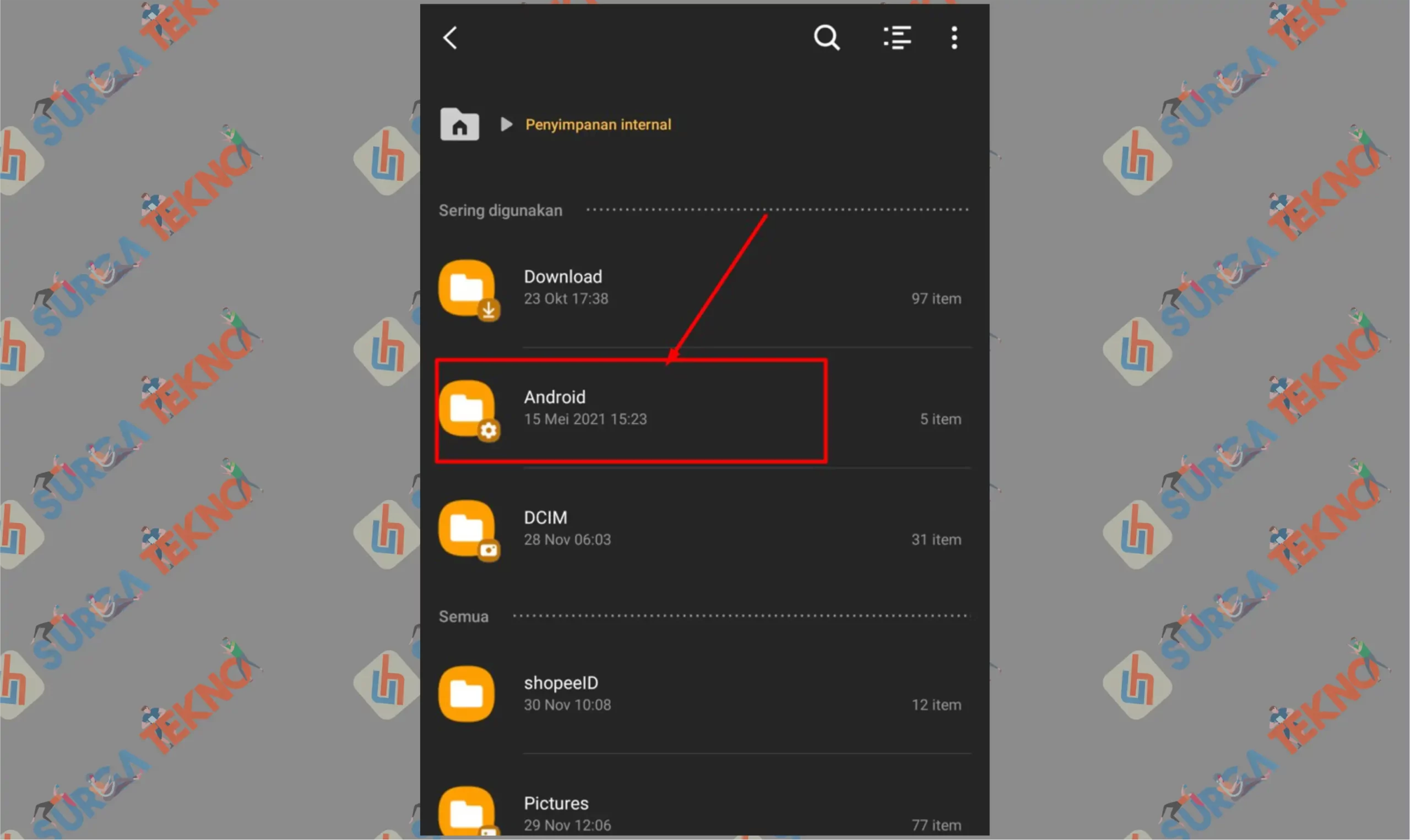 2 Buka Folder Android - Lokasi File Media WhatsApp di Memori Internal