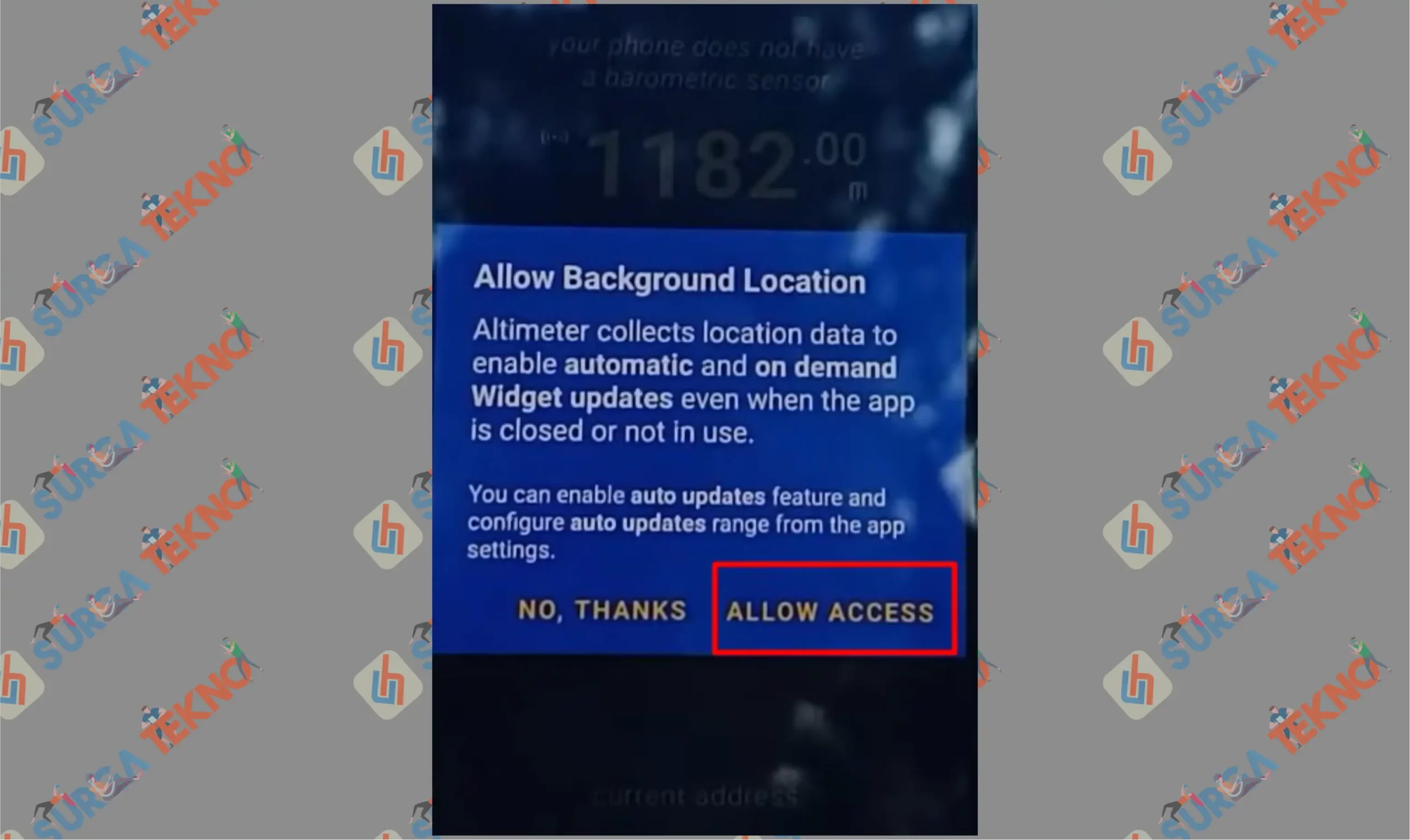 2 Izinkan akses - Cara Mengetahui Ketinggan Tempat dengan HP Android