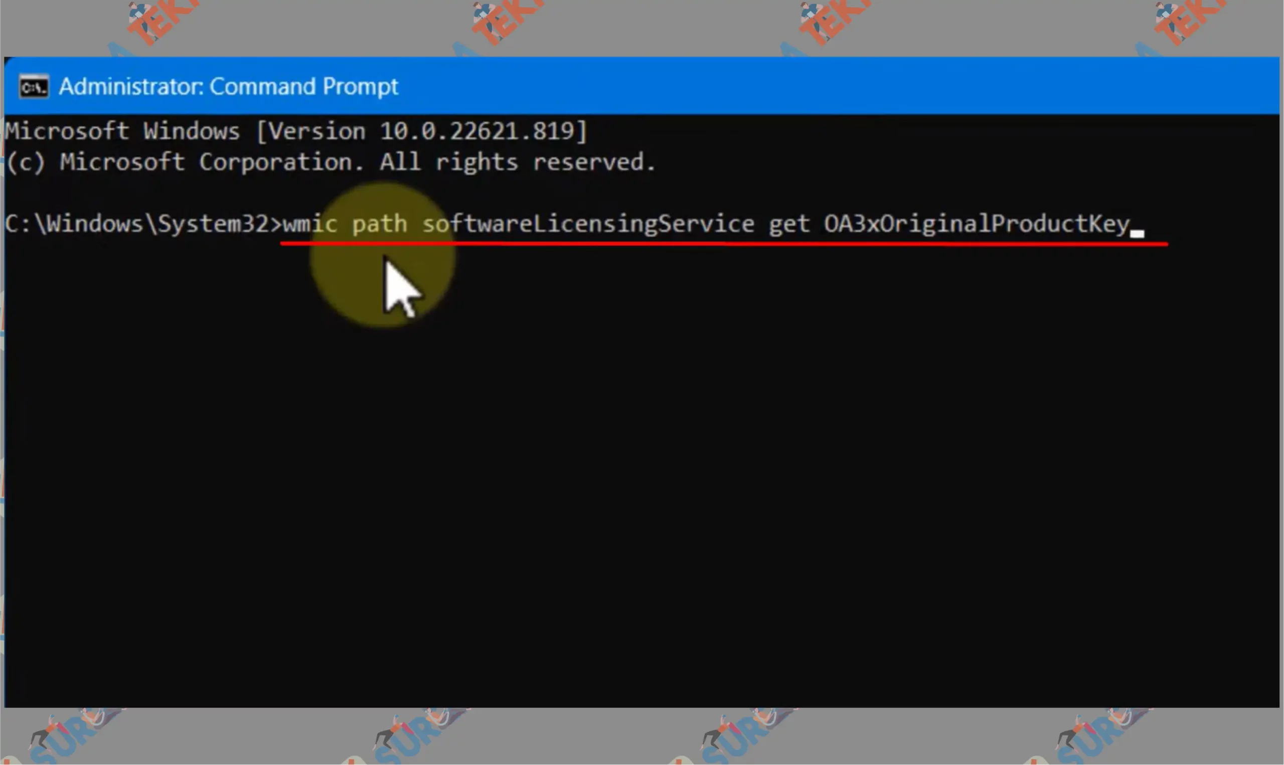 2 Ketikkan Script CMD - Cara Melihat Product Key di Windows 11