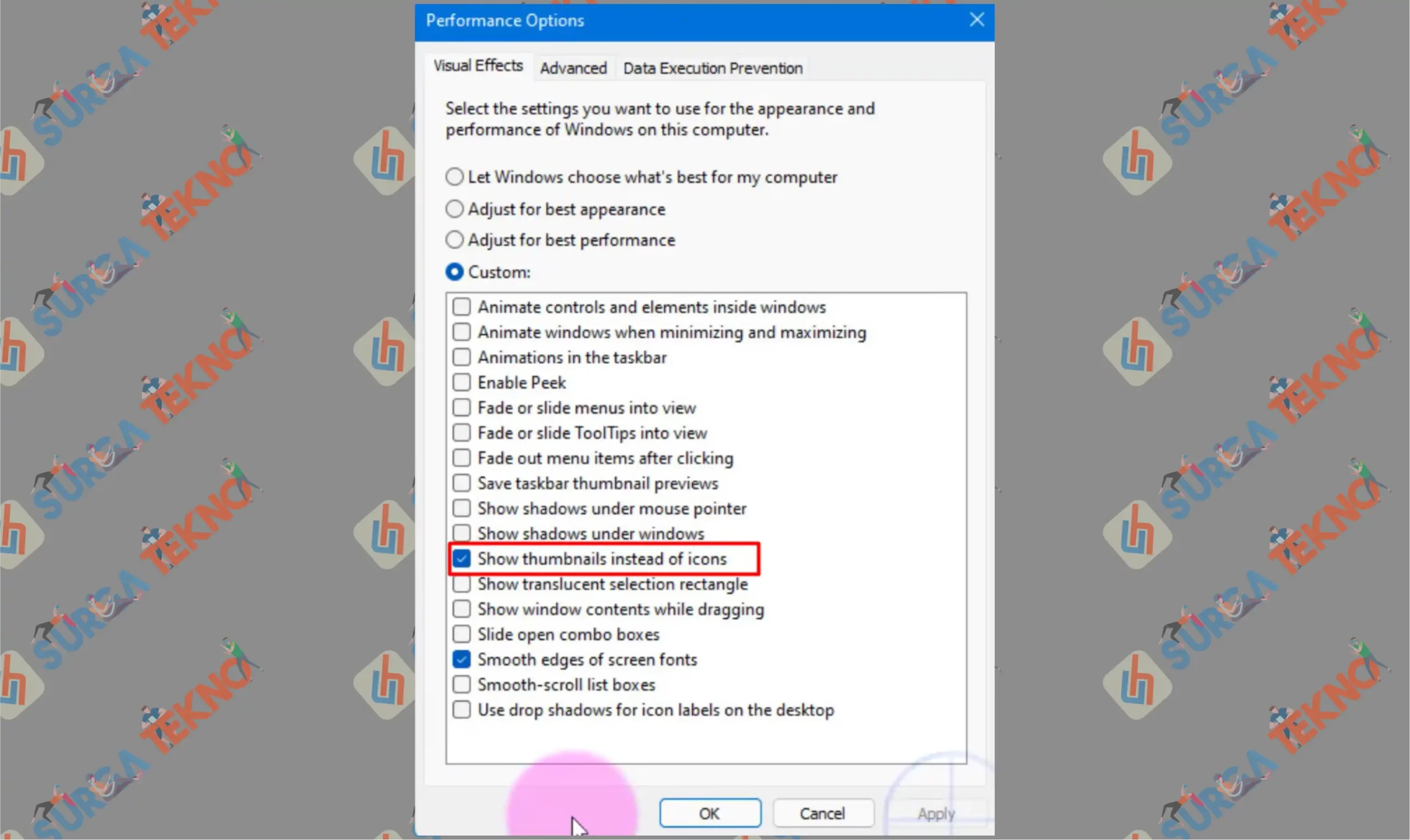 5 Show Thumblains instead - Cara Mengatasi Foto dan Video Tidak Tampil di Windows 11
