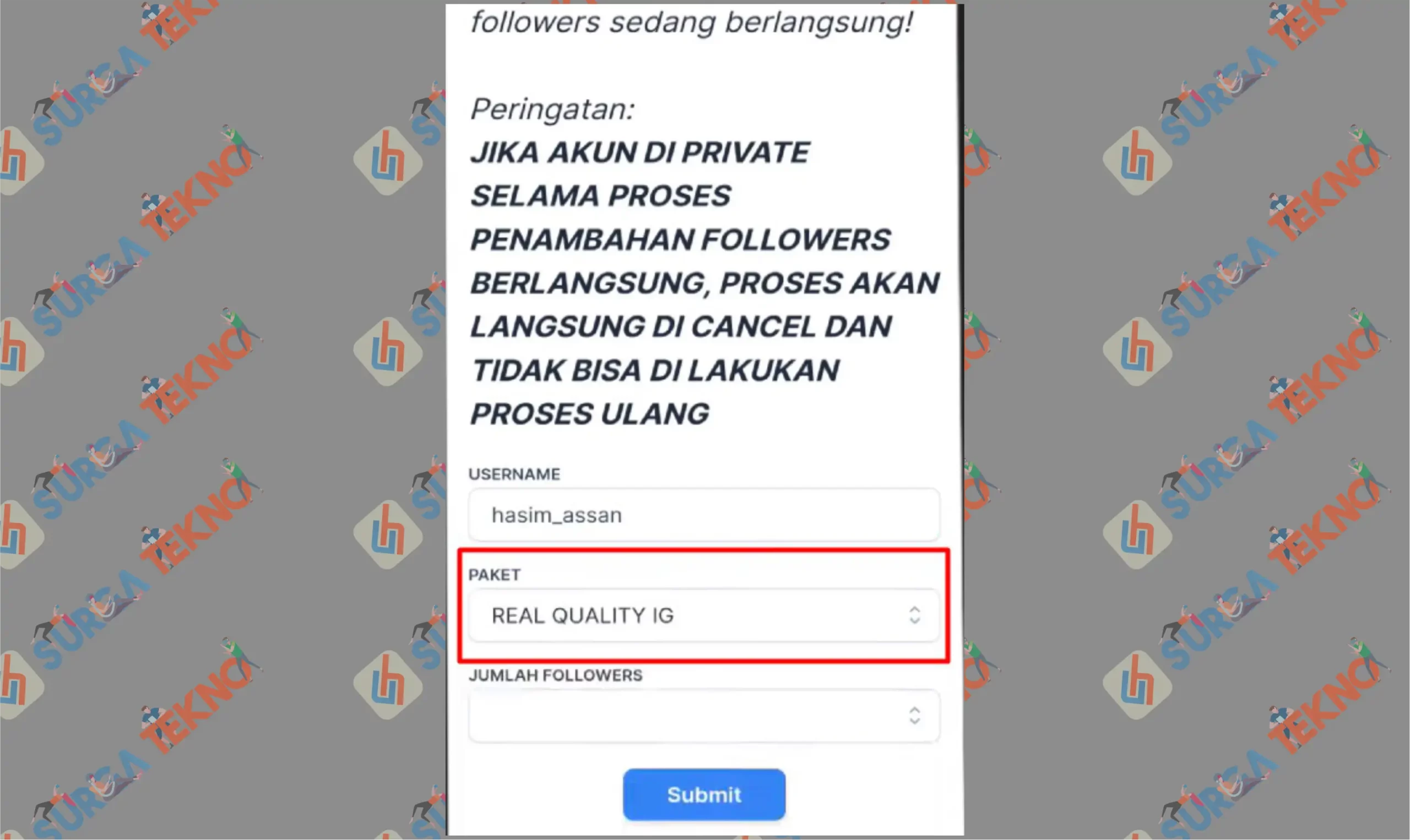 15 Tentukan Paket - Ncse.info Instagram untuk Tambahkan Follower Instagram Gratis