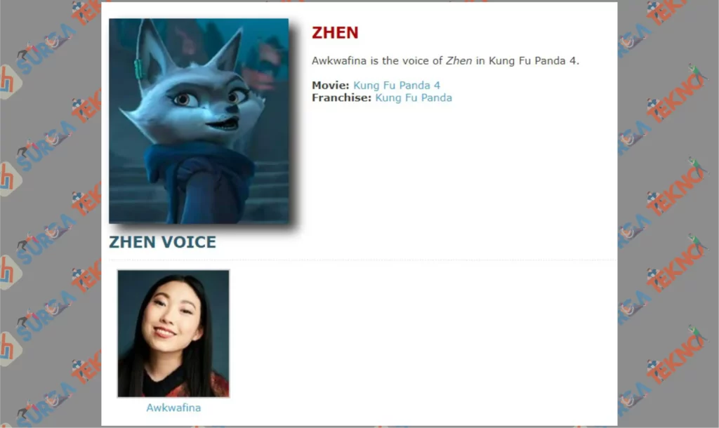 2 Karakter Zhen - Karakter Kungfu Panda 4 Lengkap Beserta Pengisi Suara