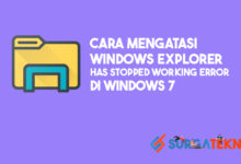 Cara Mengatasi Windows Explorer has stopped working Error di Windows 7